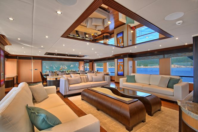 Saloon with elegant furnishings