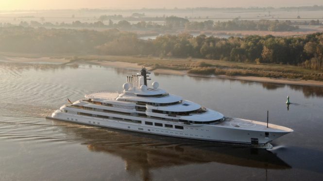 Lurssen superyacht PROJECT LIGHTNING spotted on second sea trials
