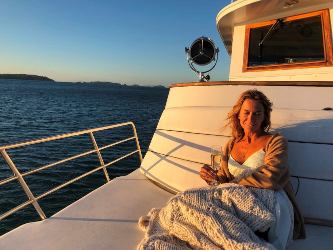 Relaxed at sunset