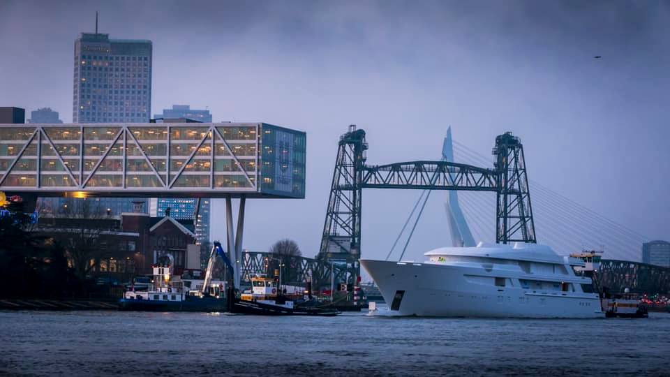 In photos: 76.50m Feadship PROJECT 707 on the move