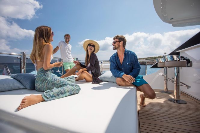 Having fun on board