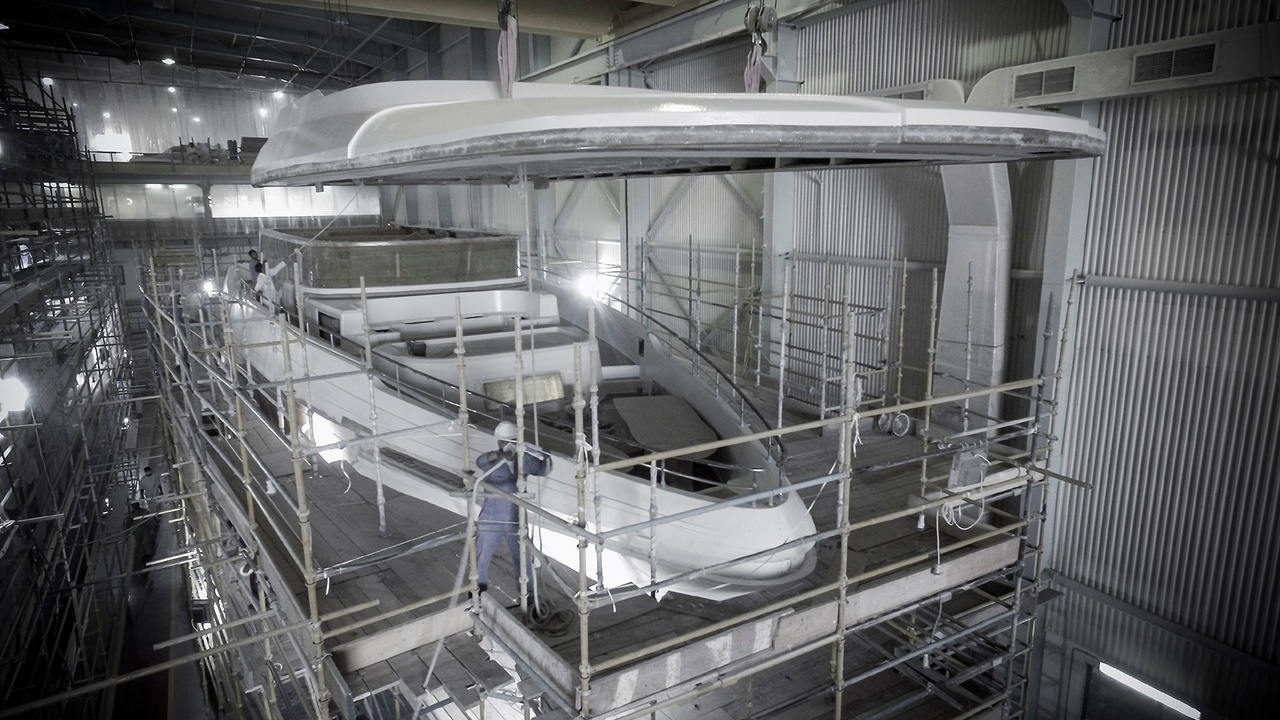 Construction Update on the 37m Majesty 120 Superyacht