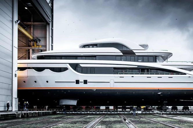First Look: Abeking & Rasmussen superyacht SOARING emerges from her shed