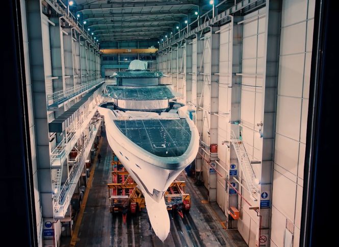Video: Turquoise Yachts transfers 74-metre Vallicelli superyacht project NB66