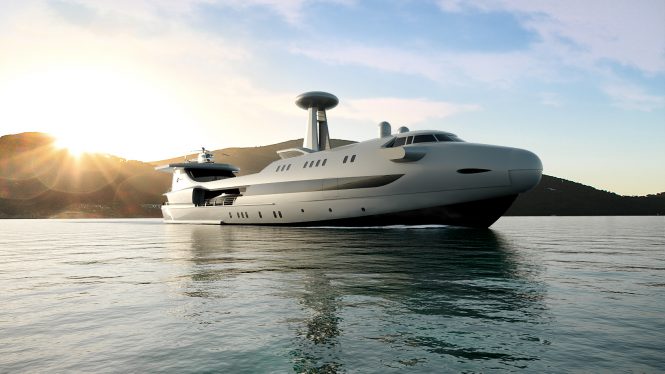 A Yacht or a Plane? Out-of-this-world 70m futuristic Codecasa JET 2020 superyacht
