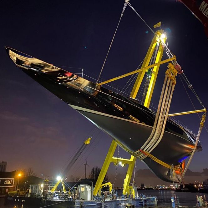 In Photo: Striking J-Class sailing yacht LIONHEART re-launched at Royal Huisman at refit by Huisfit