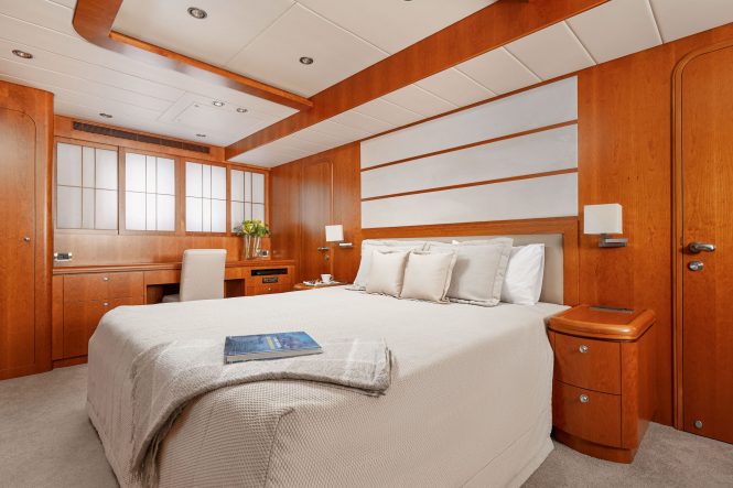 Master suite with a study area
