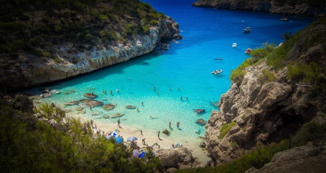 Sandy beach in Majorca, Spain