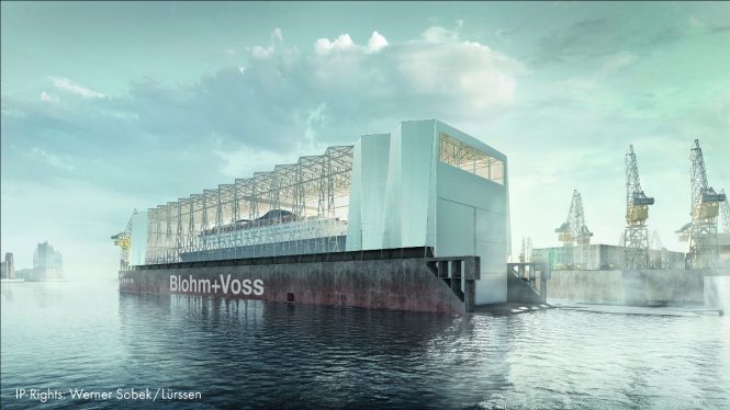 Blohm and Voss Dock 10 to become a covered dock at Port Hamburg