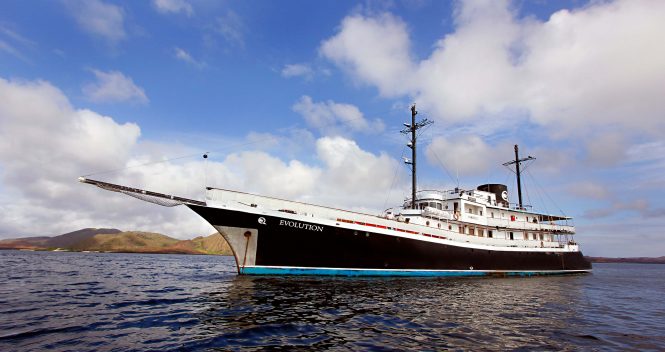 Beautiful 59m Classic luxury yacht Evolution available for Galapagos charters