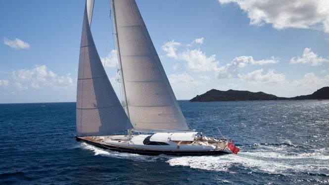 Reduced charter rate with 43m sailing yacht GUILLEMOT in the Caribbean