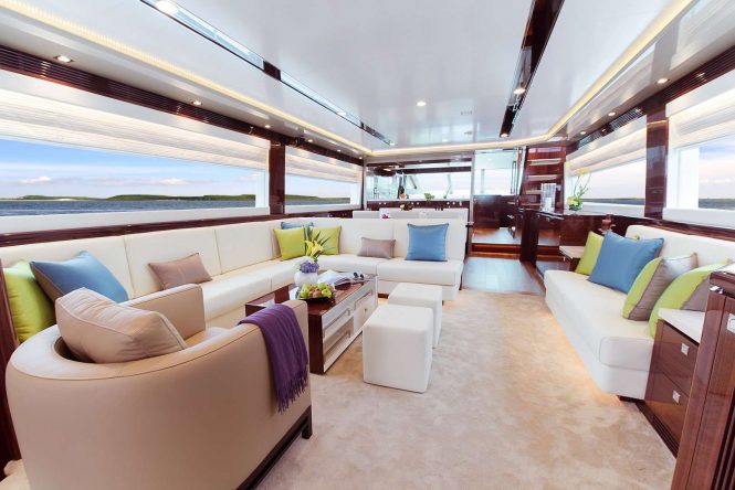 Inviting saloon on the main deck