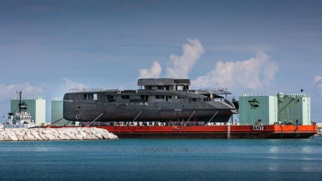 Nuvolari Lenard-designed superyacht CRN 137 hit the water