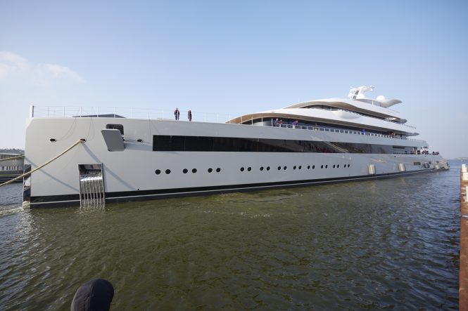 Largest Dutch Superyacht 100m MOONRISE launched at Feadship