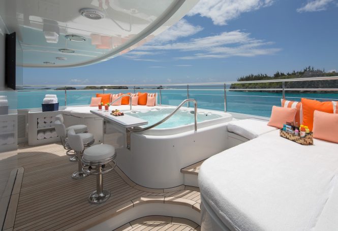 Sun deck jacuzzi
