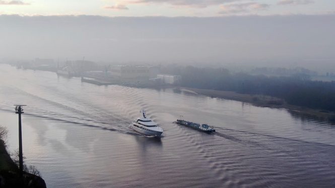 Drone captures brand new 68m charter yacht SOARING