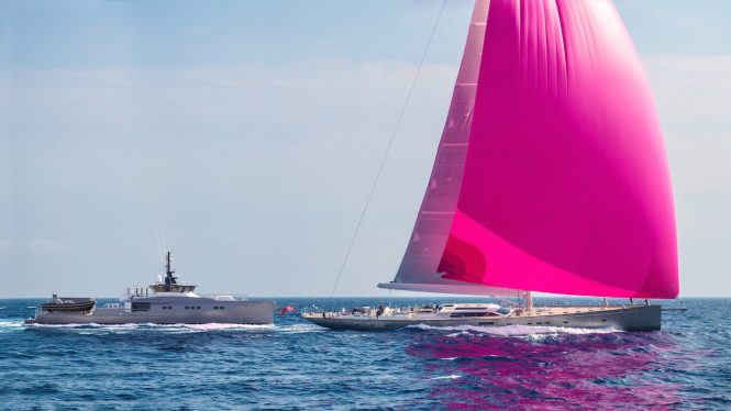 46-metre Yacht Support Vessel PINK SHADOW to shine in St. Barths