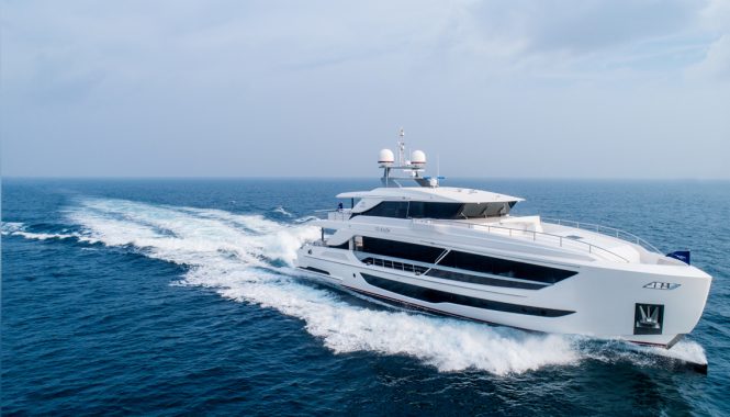 Motor yacht To-Kalon hits water at Horizon Yachts shipyard