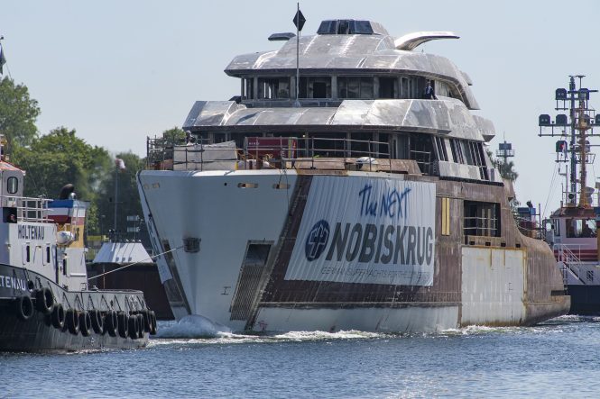 Motor yacht Project 794 - Hull transfer ©Klaus Jordan for Imperial