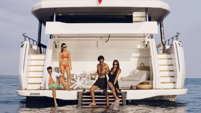 Gorgeous modern luxury motor yacht Moanna II new to charter