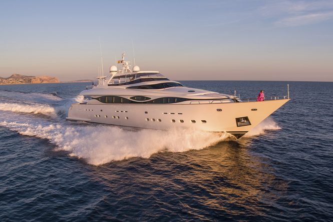 Charter luxury yacht Always Believe among the beautiful Balearic Islands