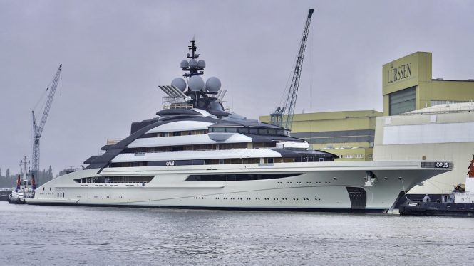 142m superyacht Opus launched at Lürssen