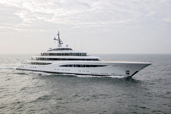 Impressive 96.6m luxury yacht FAITH is ready for charter in the Mediterranean