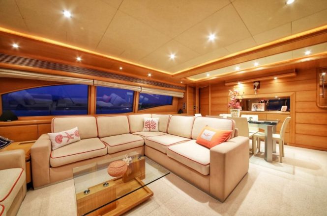 Inviting saloon with comfortable seating area