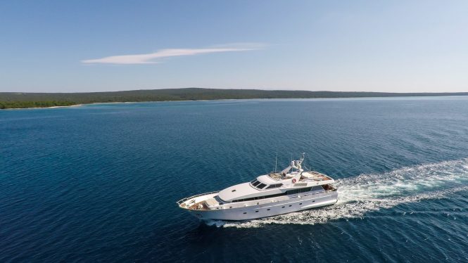 27m superyacht BORA BORA II offering 20% discount on vacations in Croatia