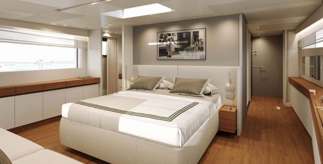 Beautiful master suite with clean modern lines