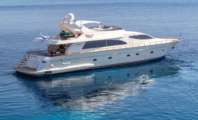 26m charter yacht EFMARIA offering special rate in October & November in Greece