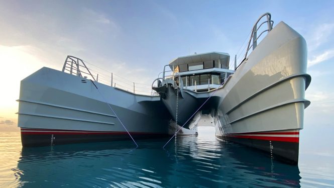 Introducing Metal Shark Yachts-built 48m (158′) catamaran MAGNET
