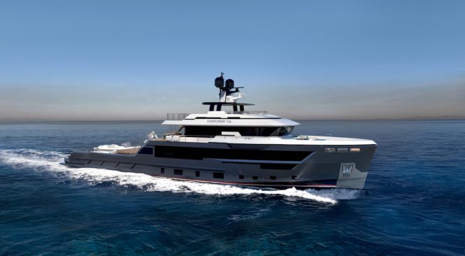 Eye-catching Expedition yacht  MAVERICK from Cantiere delle Marche under construction