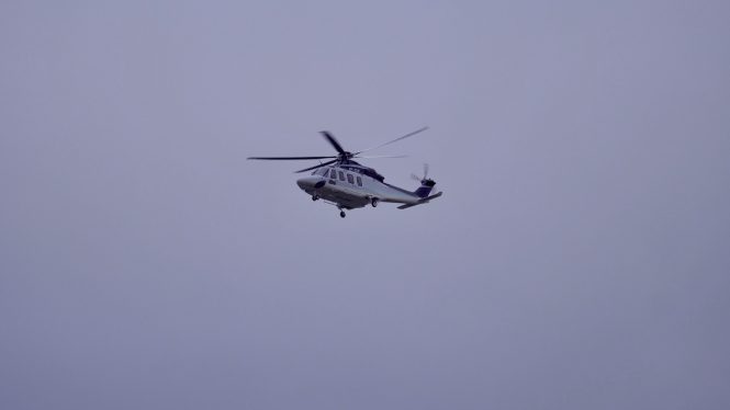 Helicopter arriving at the shipyard © DrDuu