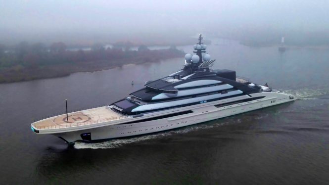 VIDEO and PHOTOS: 142m Mega yacht NORD returning from the Baltic Sea