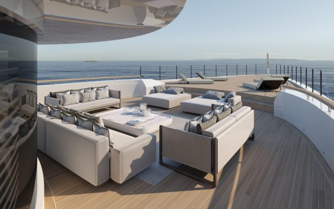 Benetti FB284 exterior deck area