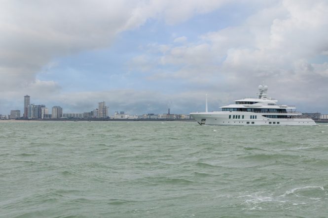 Motor yacht SYNTHESIS leaves shipyard