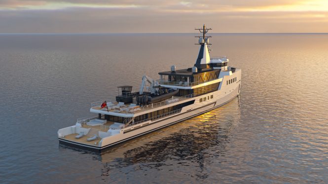 72m Custom Hybrid Expedition Yacht by Damen and Amels Sold