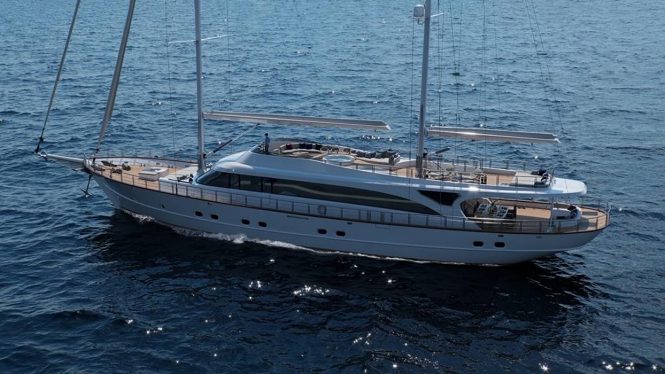 Recently launched 49-metre luxury sailing yacht Acapella ready for Eastern Mediterranean charter