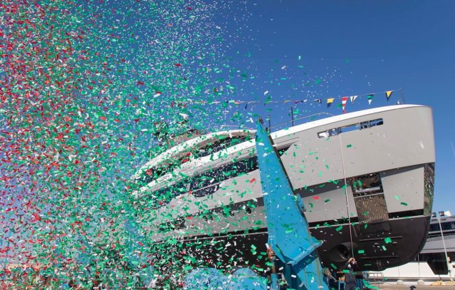 Luxury yacht Joy, the second Benetti Oasis 40M, launched successfully