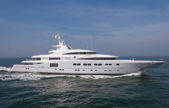 Magnificent 82m mega yacht SECRET offering reduced rate in the Mediterranean