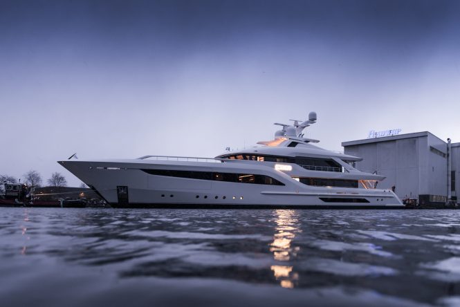 Feadship luxury yacht SOMNIUM, Project 704, nears completion