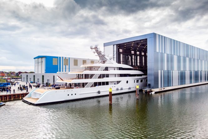 Feadship launch 95m mega yacht BLISS