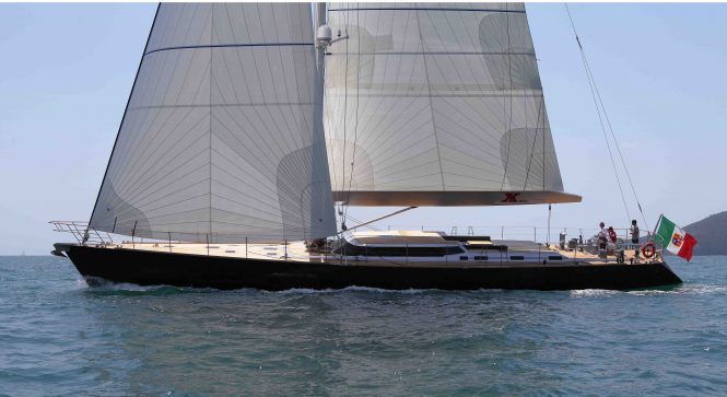 Charter elegant luxury sailing yacht Black Lion in Greece
