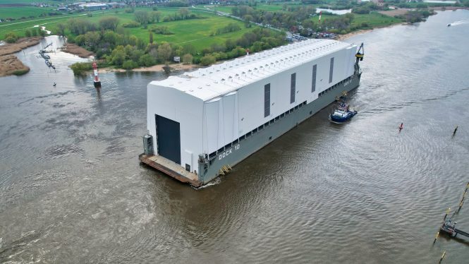 Dock 10 with Luxury yacht Project Opera inside - Photo © DrDuu
