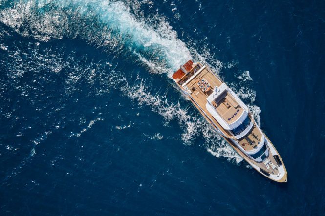 Charter luxury yacht Wide Liberty among the magnificent islands of Greece
