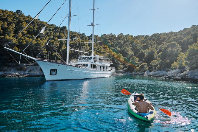 48m motor sailing yacht CORSARIO offering 20% discount in Croatia throughout June