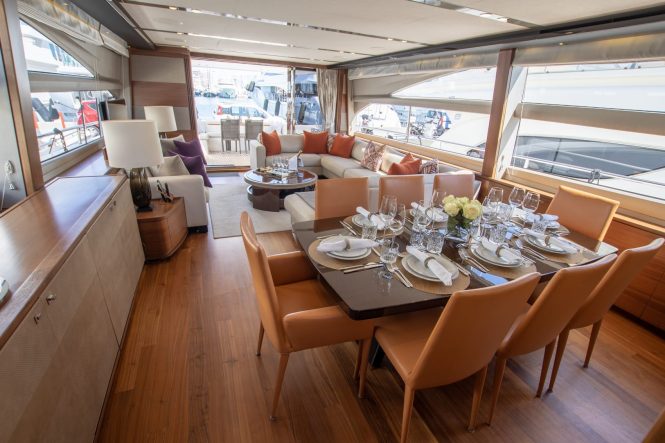 saloon and dining area