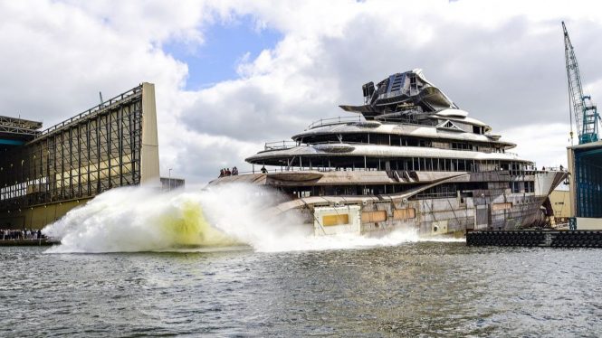 122m Lürssen mega yacht project JAG launched