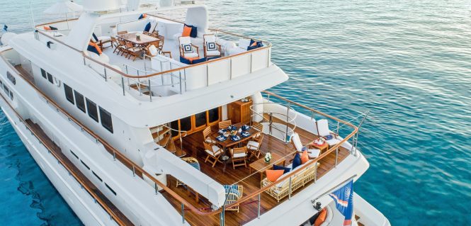 Aerial view of aft deck